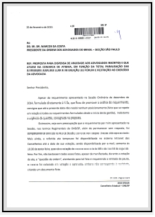 Proposta para dispensa de anuidade aos advogados inscritos e que atuem na comarca de Atibaia